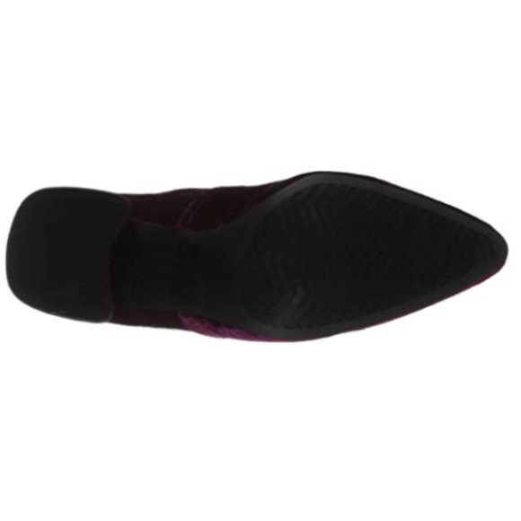 Qupid Burgundy Velvet Sock Booties - Picture 3 of 5